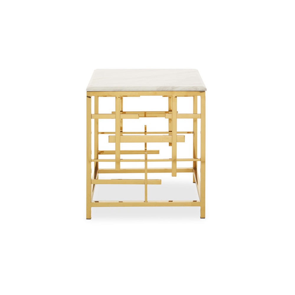 Product photograph of Olivia S Boutique Hotel Collection - April Gold Side Table from Olivia's