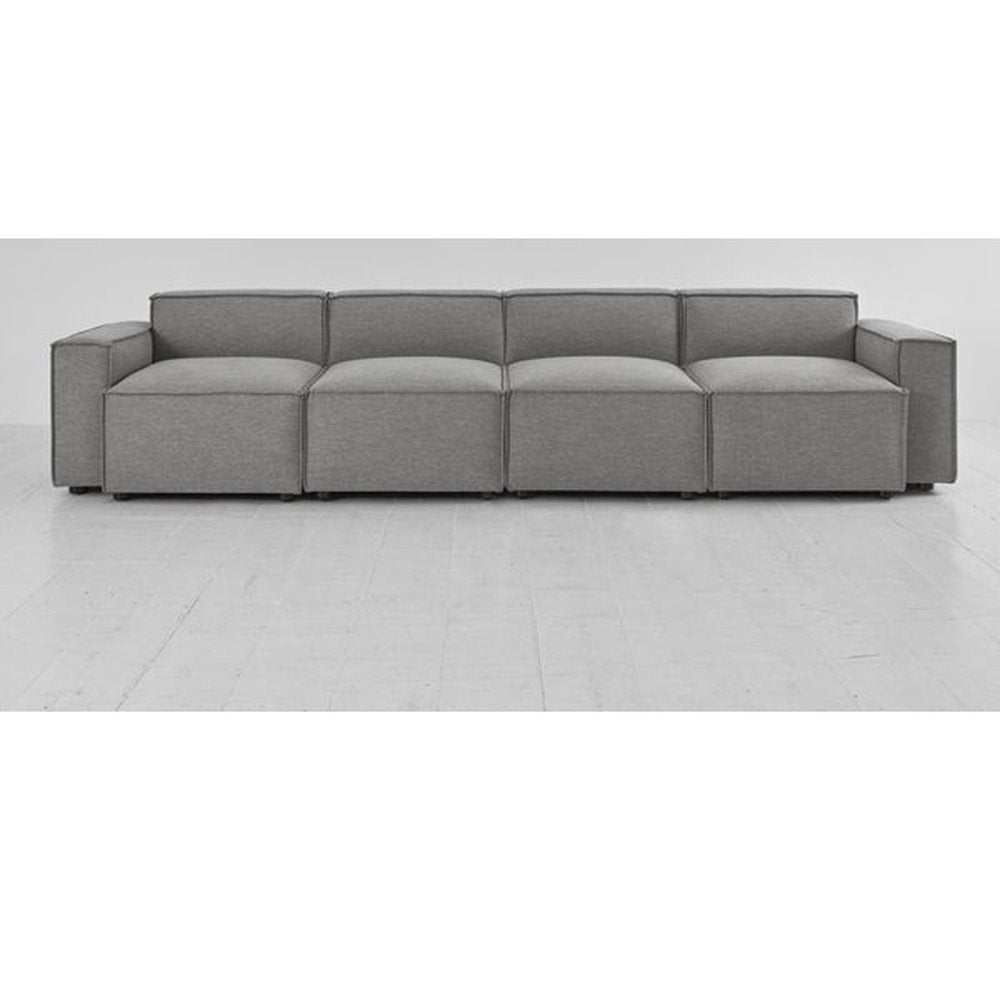 Swyft Model 03 Linen Configuration 5 Sofa In Shadow