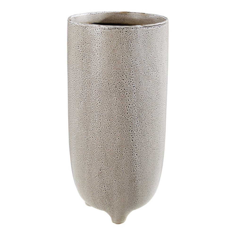 Product photograph of Olivia S Speckled Natural Stoneware Vase Large from Olivia's