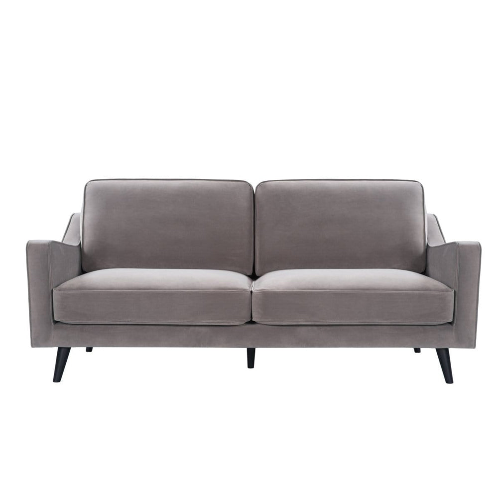 Product photograph of Twenty10 Designs Daffy Stone Grey Velvet 2 5 Seat Sofa from Olivia's