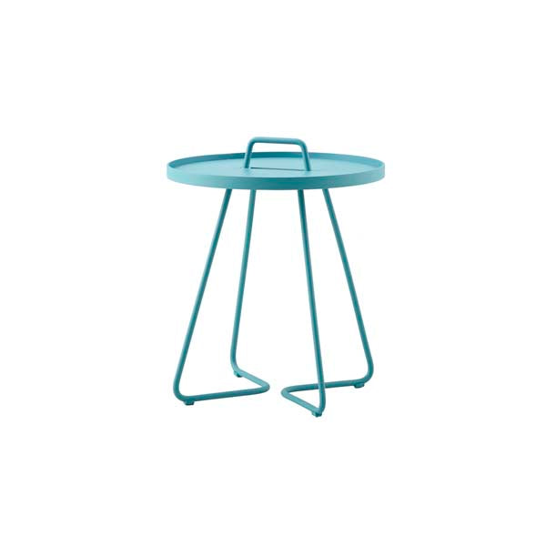 Product photograph of Cane-line On-the-move Outdoor Side Table Small Aqua from Olivia's.