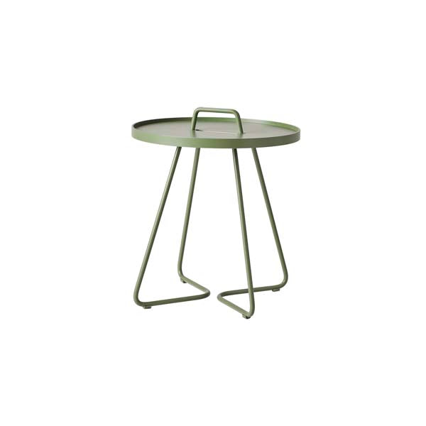 Product photograph of Cane-line On-the-move Outdoor Side Table Small Olive Green from Olivia's