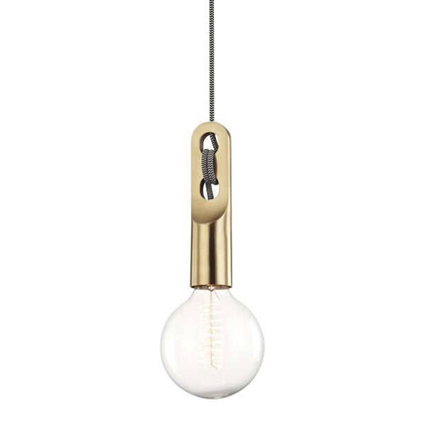 Product photograph of Hudson Valley Lighting Angela Steel 1 Light Large Pendant from Olivia's