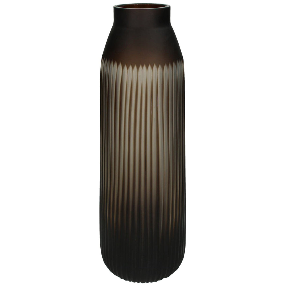 Product photograph of Libra Calm Neutral Collection - Cantelupe Brown Glass Vase Tall from Olivia's
