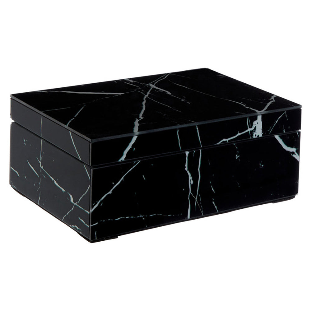 Product photograph of Olivia S Luxe Collection - Large Black Jewellery Box from Olivia's