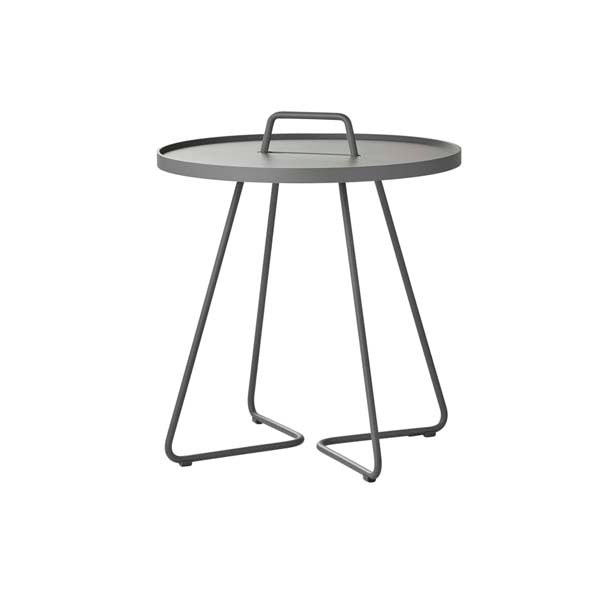 Product photograph of Cane-line On-the-move Outdoor Side Table Large Light Grey from Olivia's