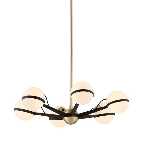 Product photograph of Hudson Valley Lighting Ace Hand-worked Iron 6lt Chandelier from Olivia's
