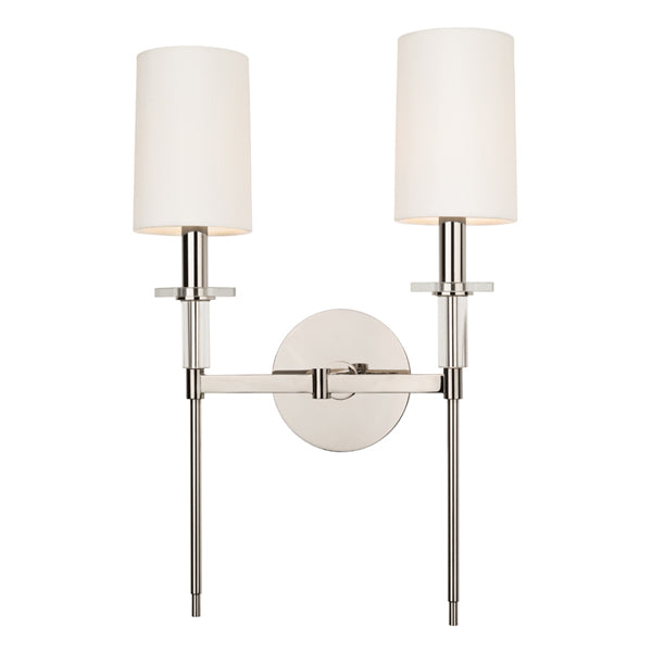 Product photograph of Hudson Valley Lighting Amherst Steel 2 Light Wall Sconce from Olivia's