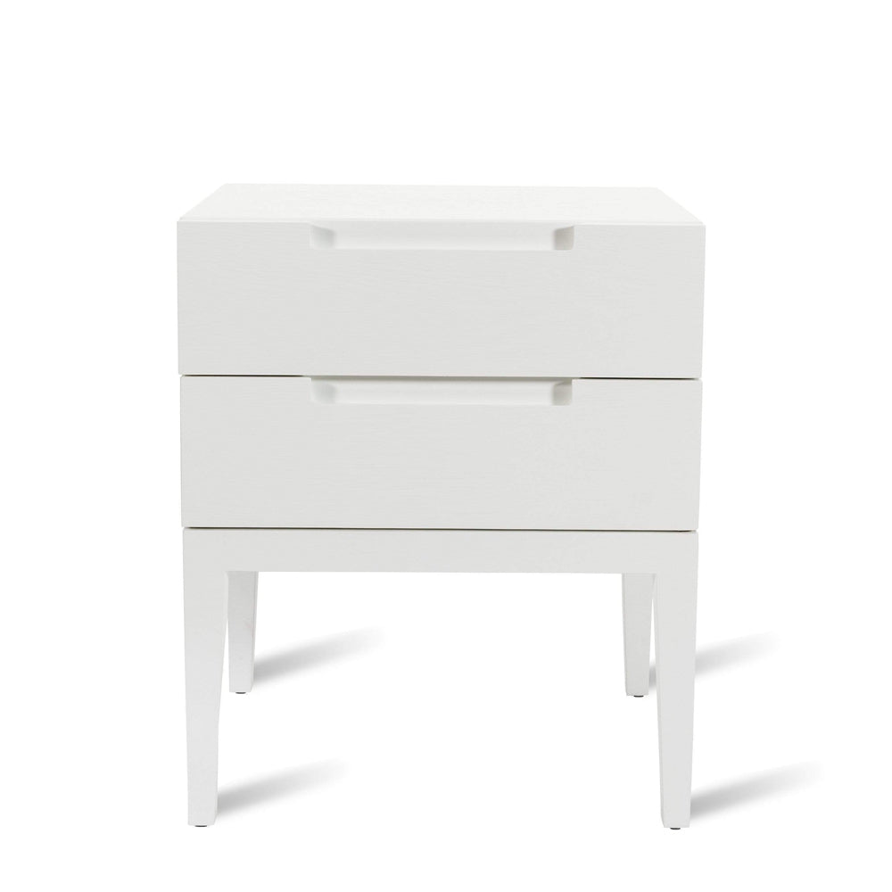 Product photograph of Twenty10 Designs Orchid White 2 Drawer Bedside Table from Olivia's