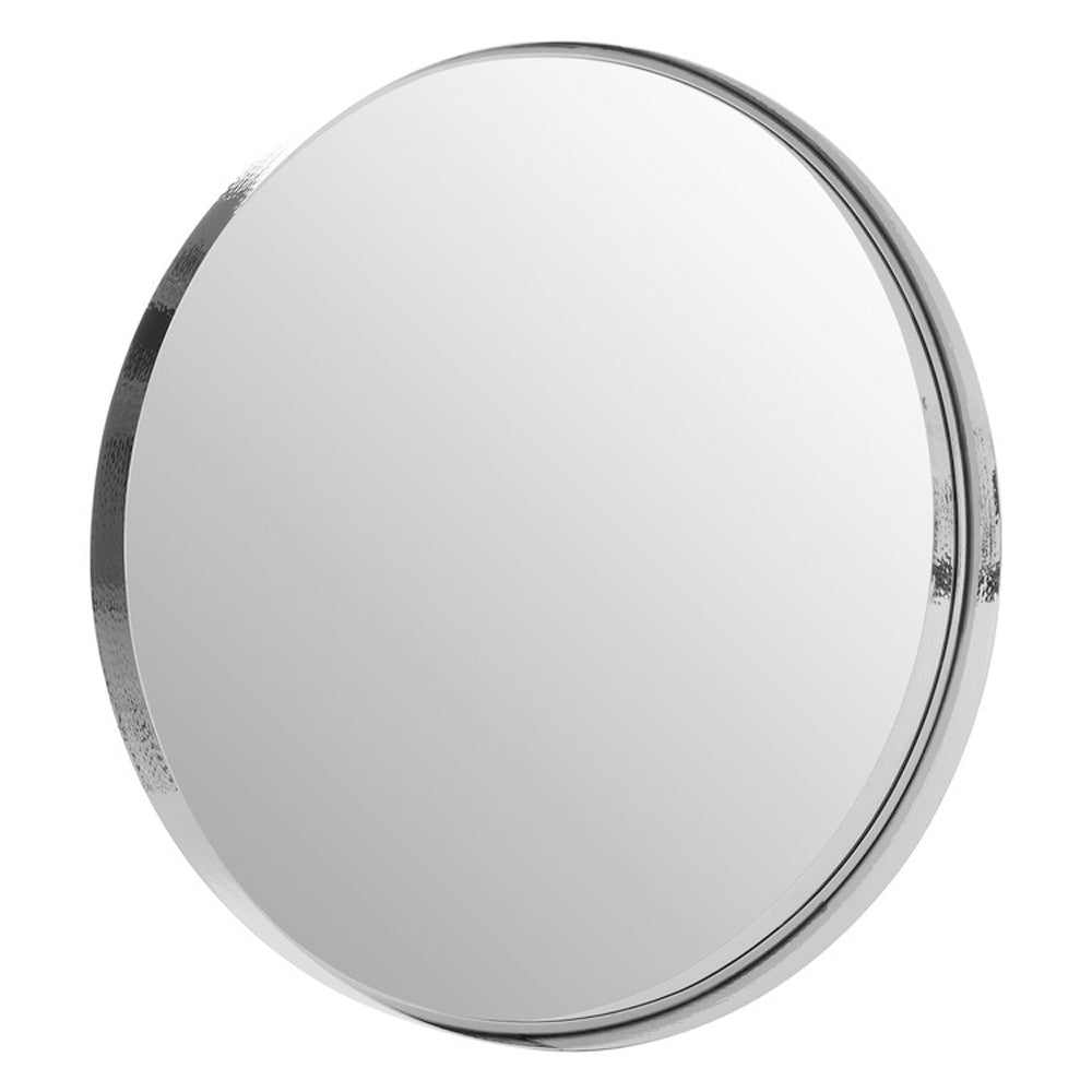Product photograph of Olivia S Luxe Collection - Silver Small Round Wall Mirror from Olivia's