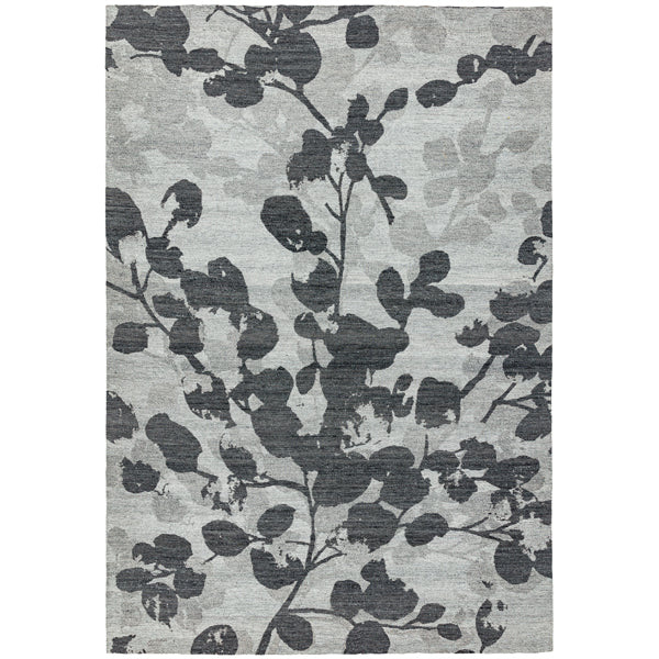 Asiatic Carpets Shade Jacquard Rug Leaf Grey 160 X 230cm
