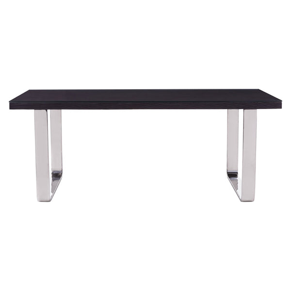Product photograph of Olivia S Natural Living Collection - Kara U-shaped Base Dining Table Black from Olivia's