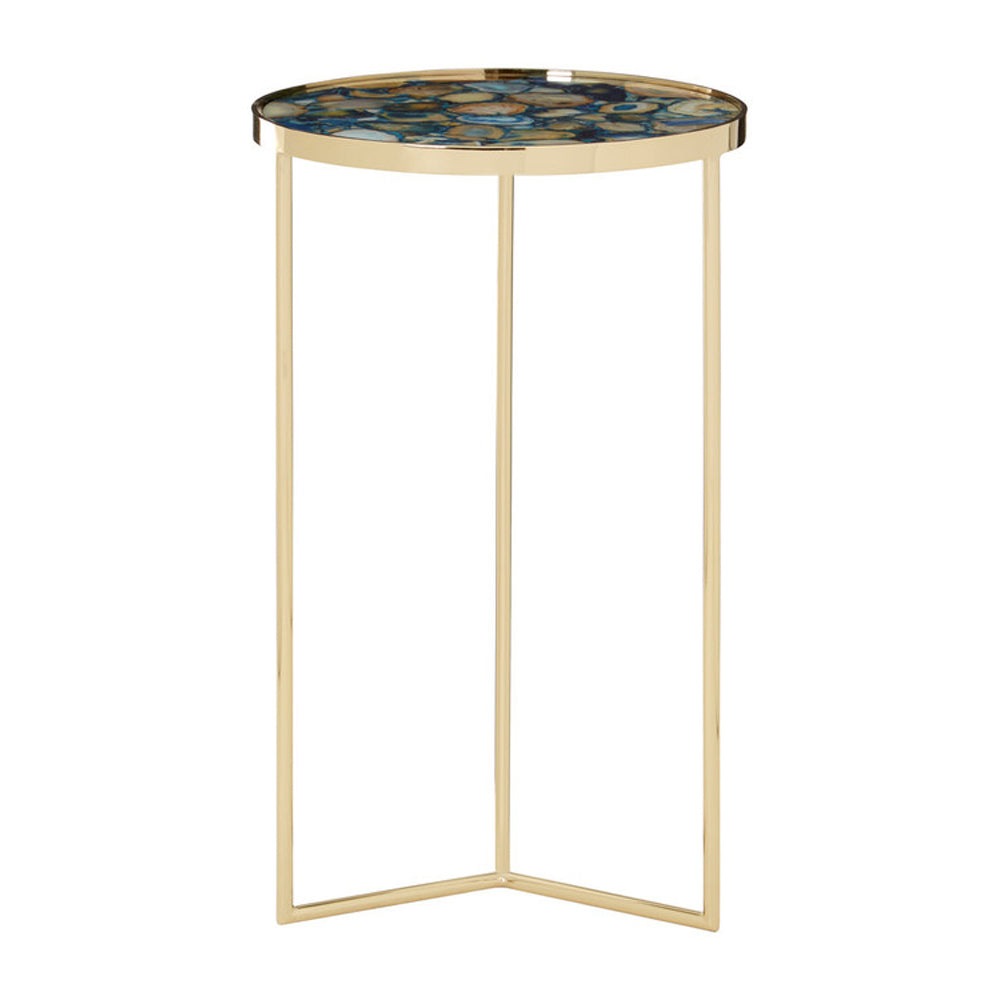 Product photograph of Olivia S Boutique Hotel Collection - Blue Agate Side Table from Olivia's
