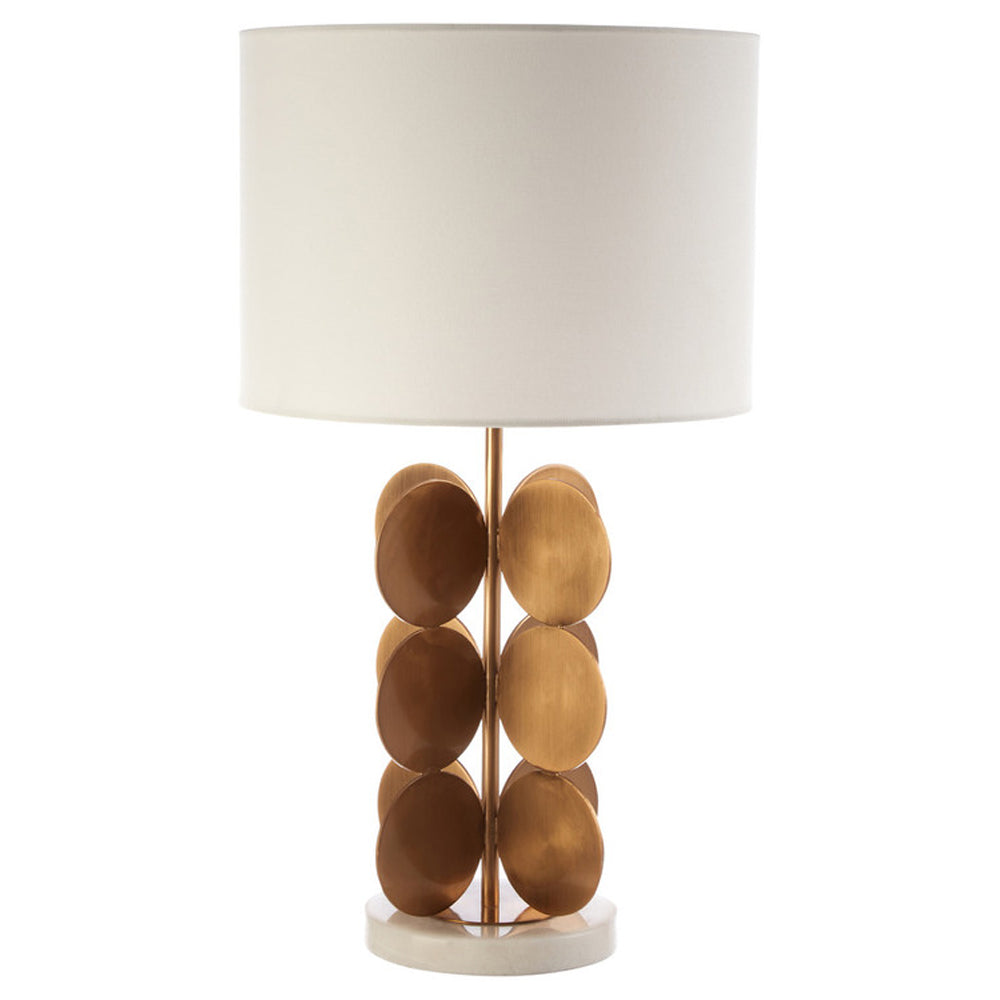 Product photograph of Olivia S Boutique Hotel Collection - Gold Disc Table Lamp from Olivia's