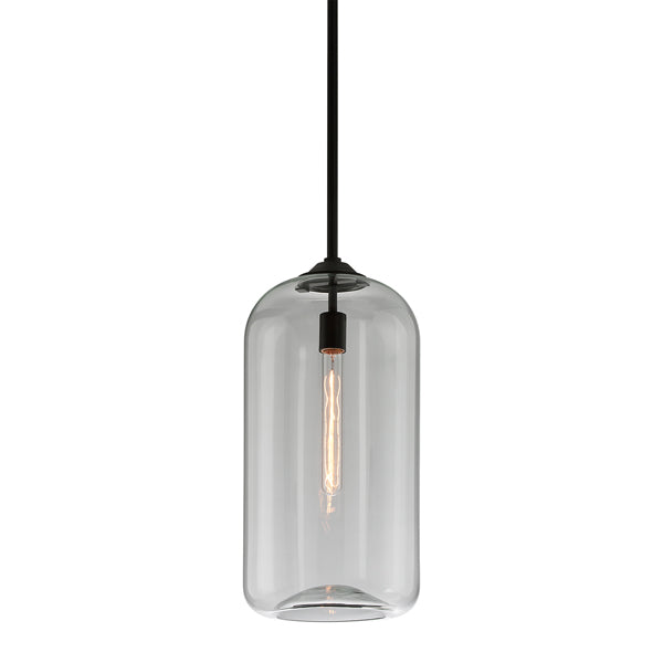 Product photograph of Hudson Valley Lighting District Hand-worked Large Iron 1lt Pendant from Olivia's