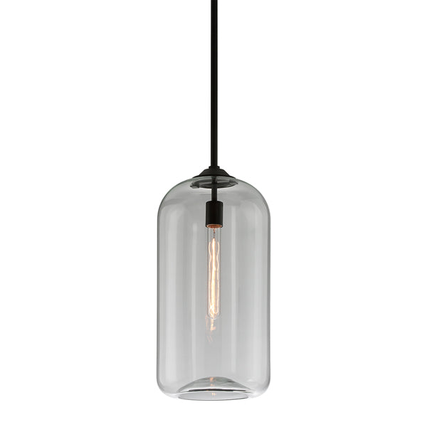 Product photograph of Hudson Valley Lighting District Hand-worked Iron 1lt Pendant from Olivia's