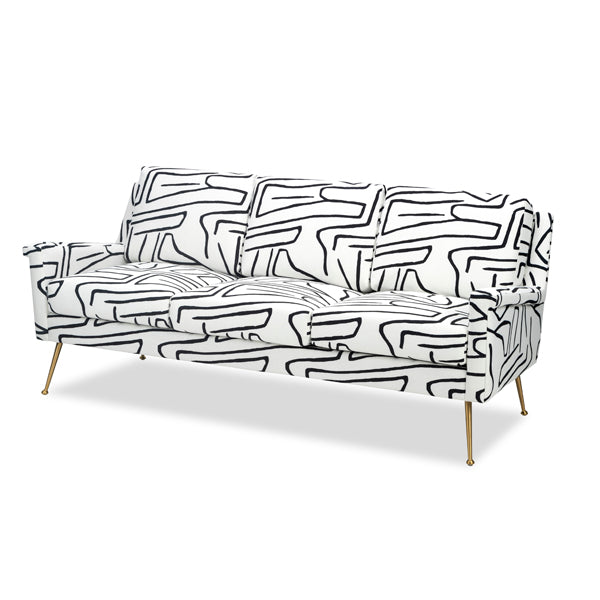 Product photograph of Liang Eimil Lidmar 3 Seater Sofa - Zebra Black White from Olivia's.