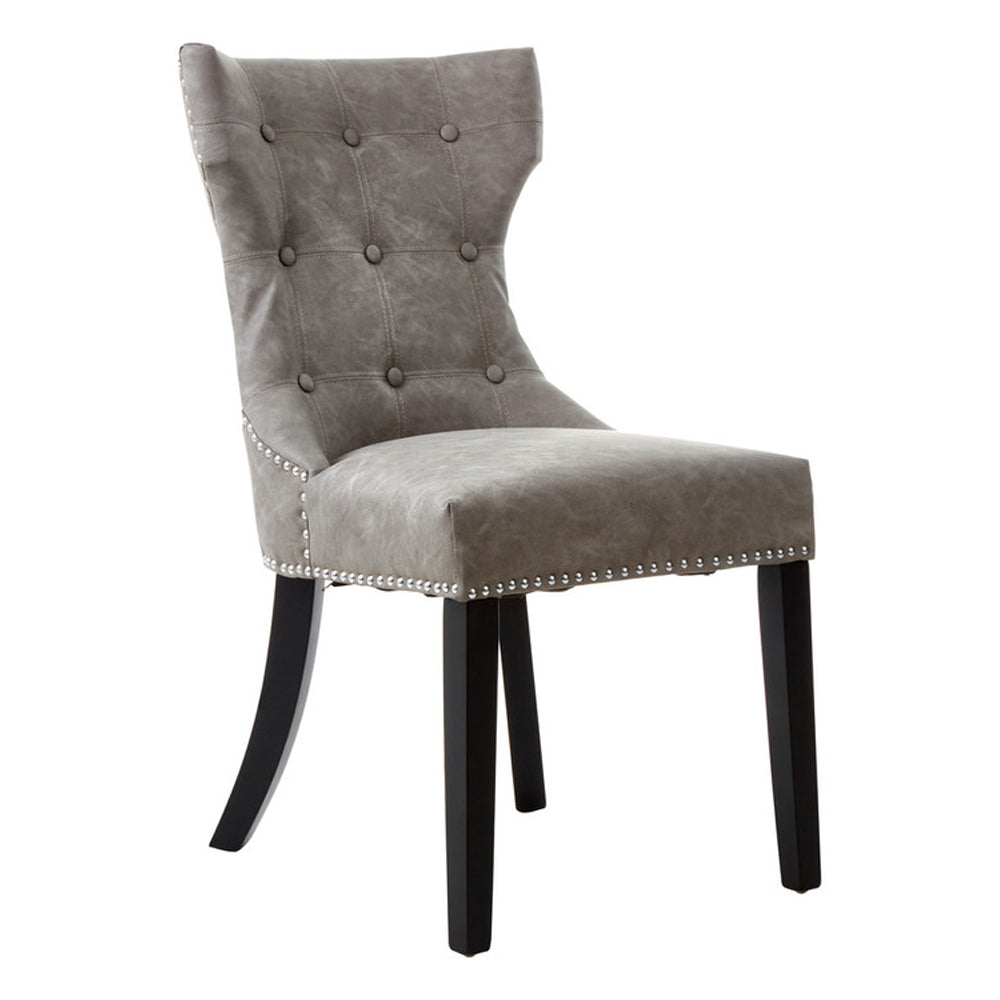 Olivias Daxi Dining Chair Grey Faux Leather
