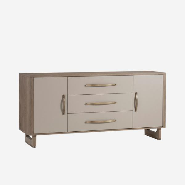 Product photograph of Andrew Martin Charlie 3 Drawer Sideboard Brown Small from Olivia's.