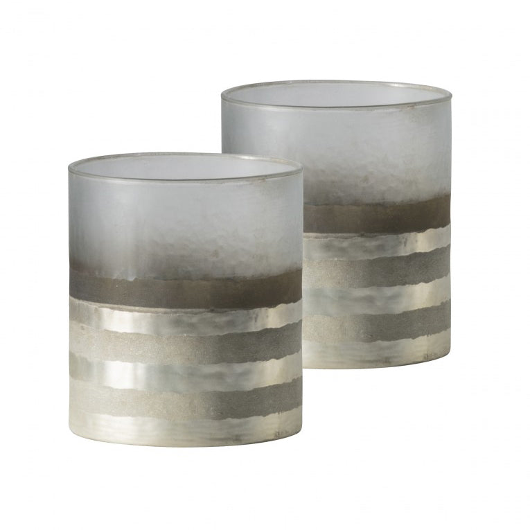 Product photograph of Gallery Interiors Candle Holder Poll Champagne Large from Olivia's.