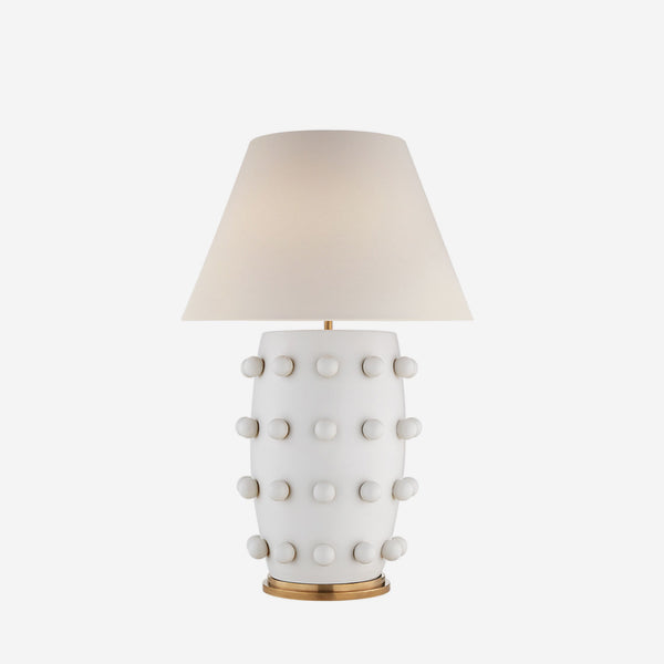 Product photograph of Andrew Martin Linden Table Lamp Plaster White Large from Olivia's