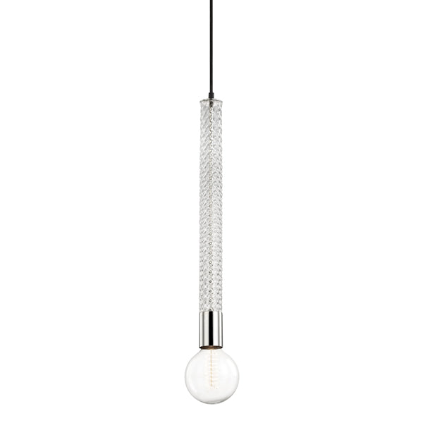 Product photograph of Hudson Valley Lighting Pippin Steel 1 Light Pendant H256701-pn-ce from Olivia's