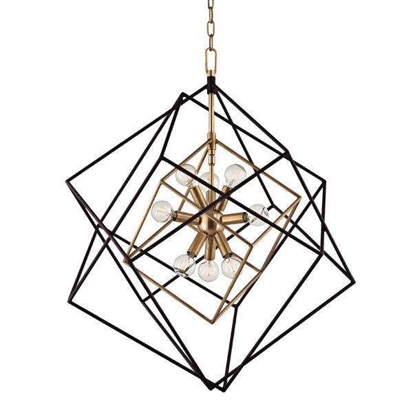 Product photograph of Hudson Valley Lighting Roundout Steel 9 Light Pendant from Olivia's