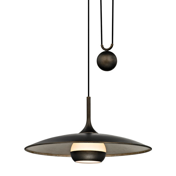 Product photograph of Hudson Valley Lighting Alchemy Hand-worked Iron 1lt Pendant Outlet from Olivia's