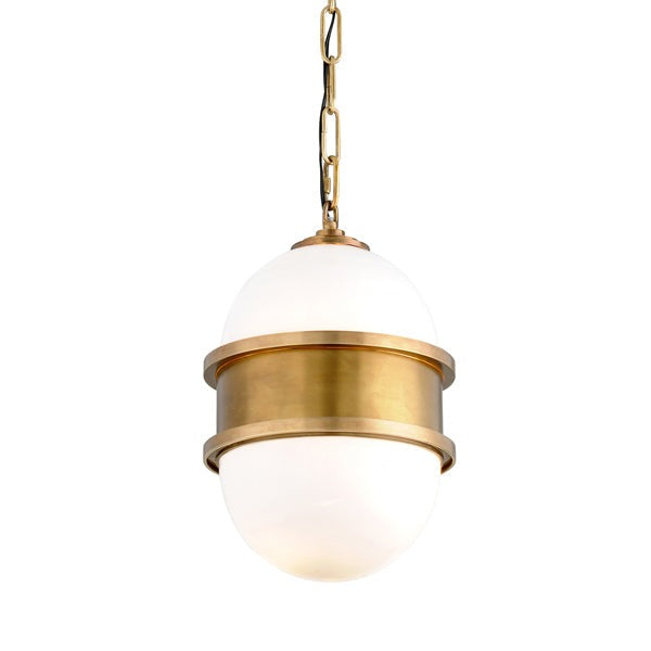 Product photograph of Hudson Valley Lighting Broomley Solid Brass 1lt Pendant from Olivia's