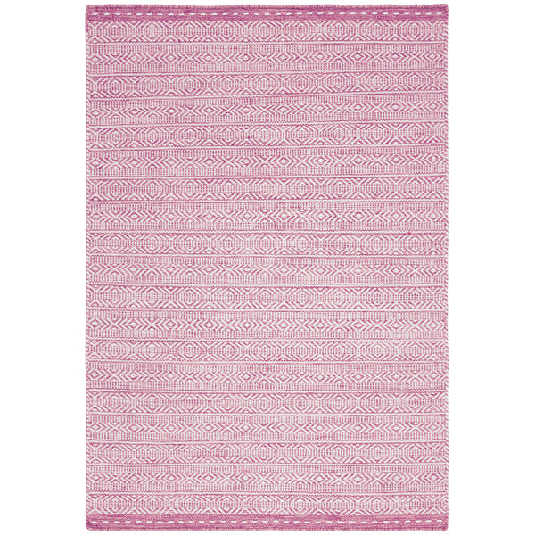 Asiatic Carpets Knox Reversible Wool Dhurry Hand Woven Dhurry Rug Pink 200 X 290cm
