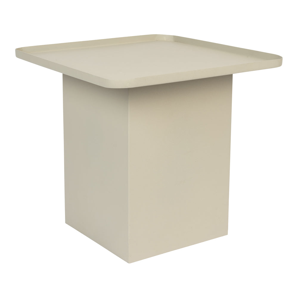 Product photograph of Olivia S Nordic Living Collection - Suri Square Side Table In White from Olivia's