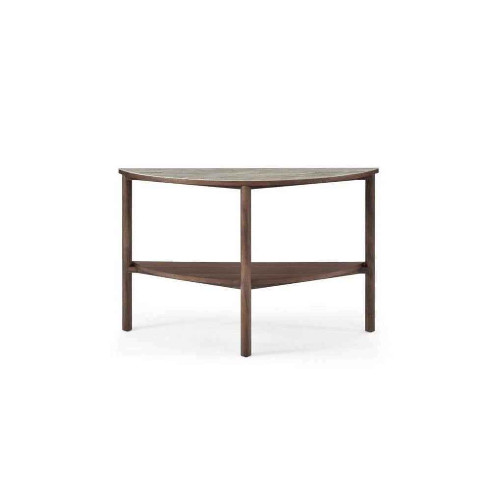 Product photograph of Twenty10 Designs Willow Curved Timber Tobacco Console Table from Olivia's