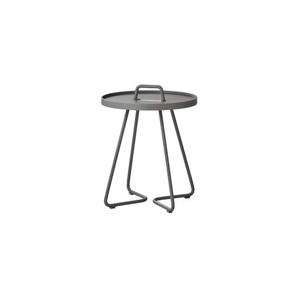 Product photograph of Cane-line On-the-move Outdoor Side Table X-small Light Grey from Olivia's.