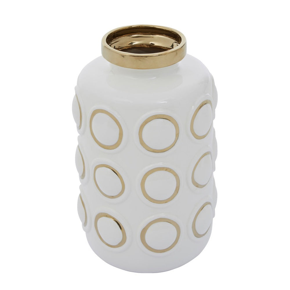 Product photograph of Olivia S Boutique Hotel Collection - Gold Circle Vase Large from Olivia's