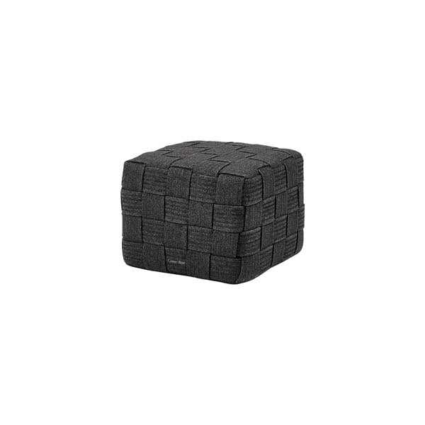 Cane Line Cube Outdoor Footstool Dark Grey