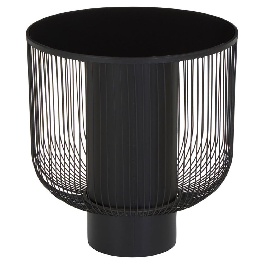 Product photograph of Olivia S Trina Black Side Table from Olivia's