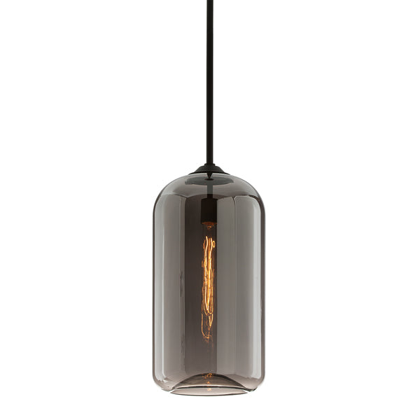 Product photograph of Hudson Valley Lighting District Hand-worked Smoked Iron Large 1lt Pendant from Olivia's