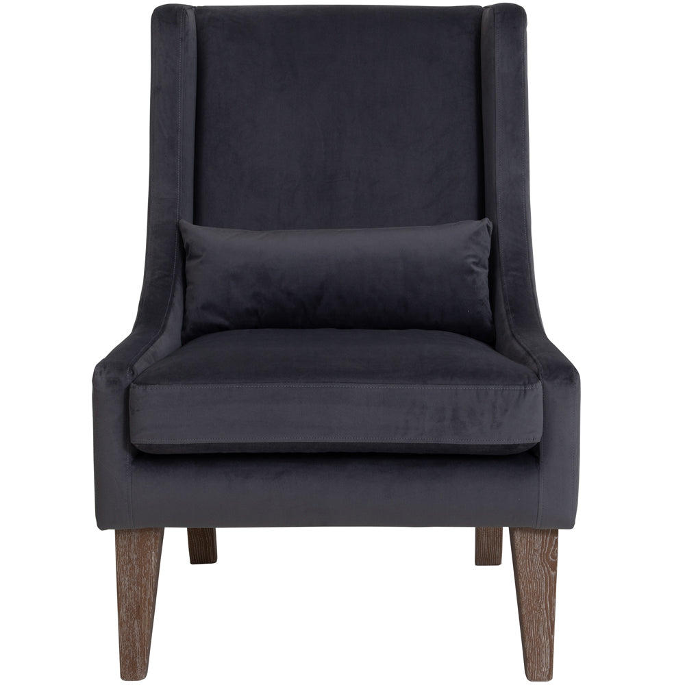 Libra Benson Grey Velvet Occasional Chair
