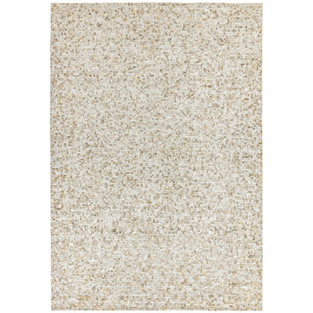 Asiatic Carpets Elona Mosaic Cowhide Hand Sewn Rug Silver 160 X 230cm