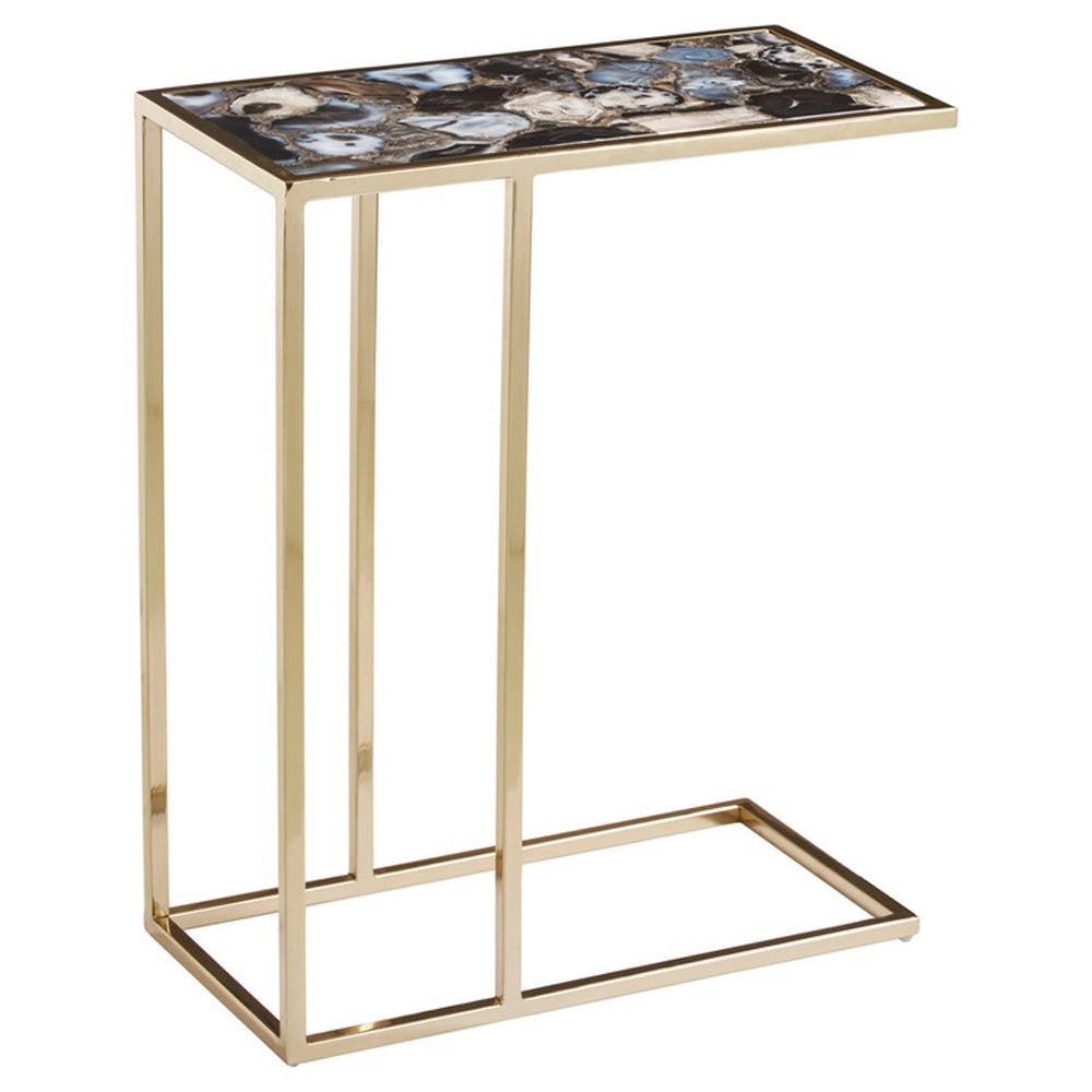 Product photograph of Olivia S Boutique Hotel Collection - Black Agate Sofa Table from Olivia's