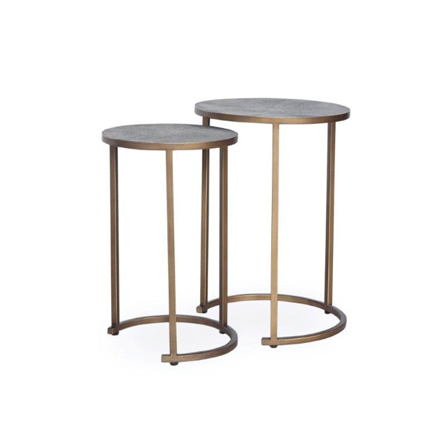 DI Designs Hampton Nest of Tables - Grey Shagreen