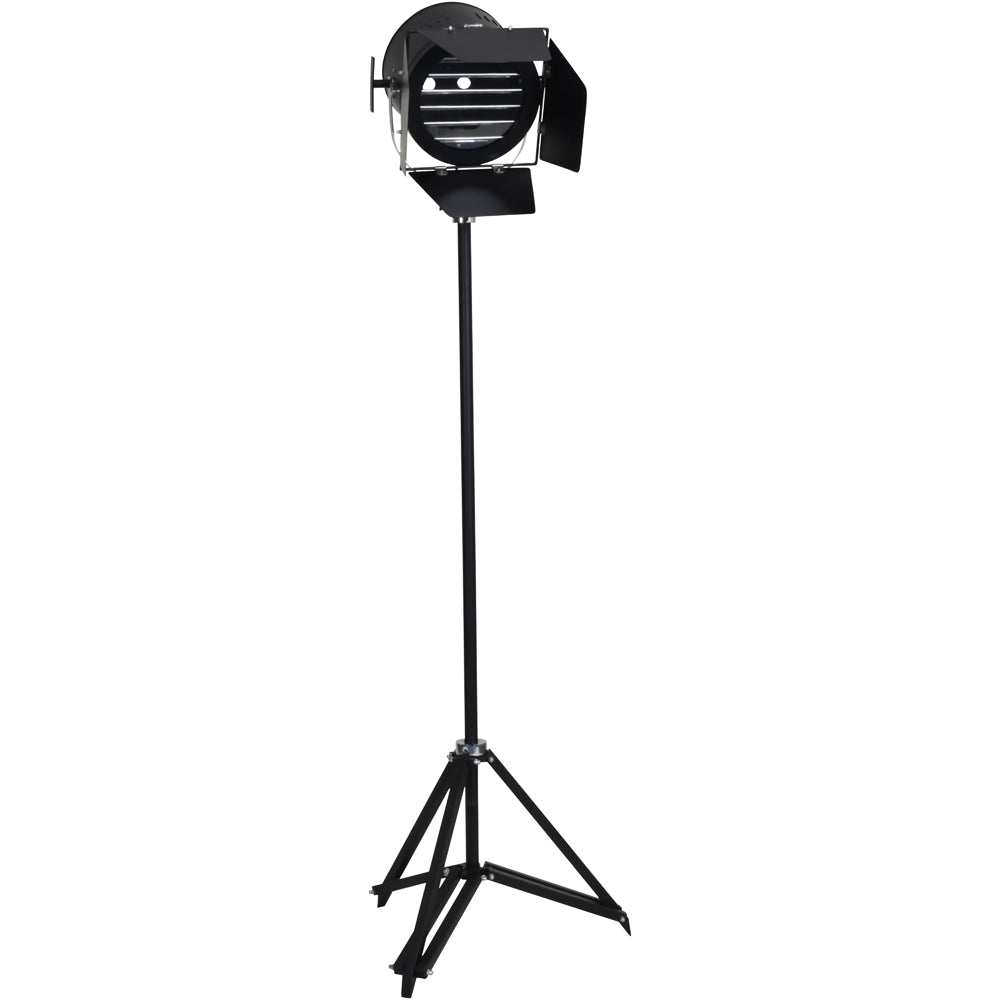 Product photograph of Libra Midnight Mayfair Collection - Clarky Black Tripod Base Floor Lamp from Olivia's
