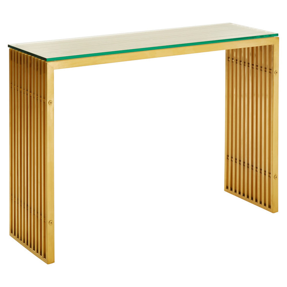 Olivias Luxe Collection Hetty Gold Console Table