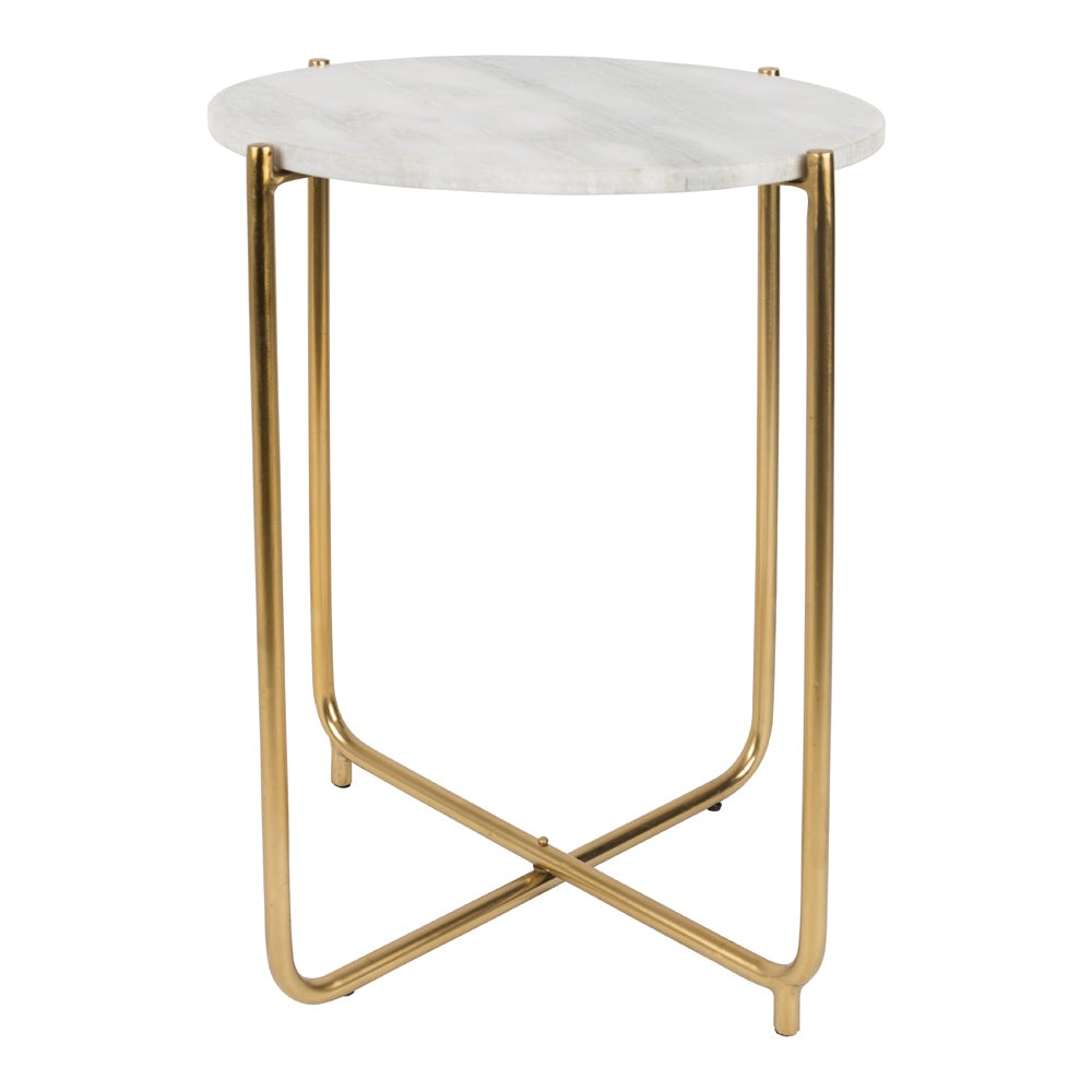 Product photograph of Olivia S Nordic Living Collection - Toste Side Table In White from Olivia's