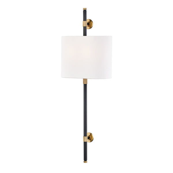 Product photograph of Hudson Valley Lighting Bowery Brass 2 Light Wall Sconce from Olivia's