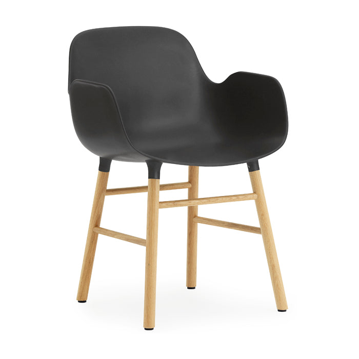 Normann Copenhagen Form Oak Legs Occasional Chair Black