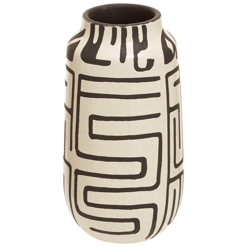 Olivias Abstract Pattern Vase White Black Large