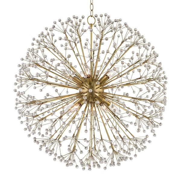 Product photograph of Hudson Valley Lighting Dunkirk Steel 10 Light Chandelier from Olivia's