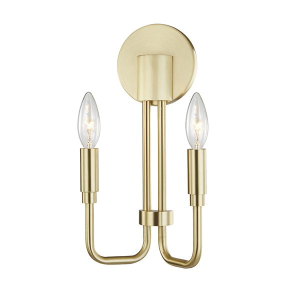 Product photograph of Hudson Valley Lighting Brigitte Steel 2 Light Wall Sconce from Olivia's