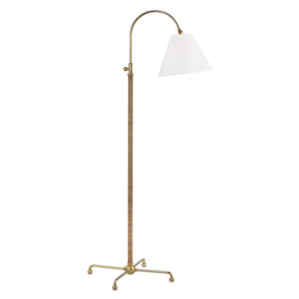 Product photograph of Hudson Valley Lighting Curves No 1 1 Light Floor Lamp W Rattan Accent from Olivia's